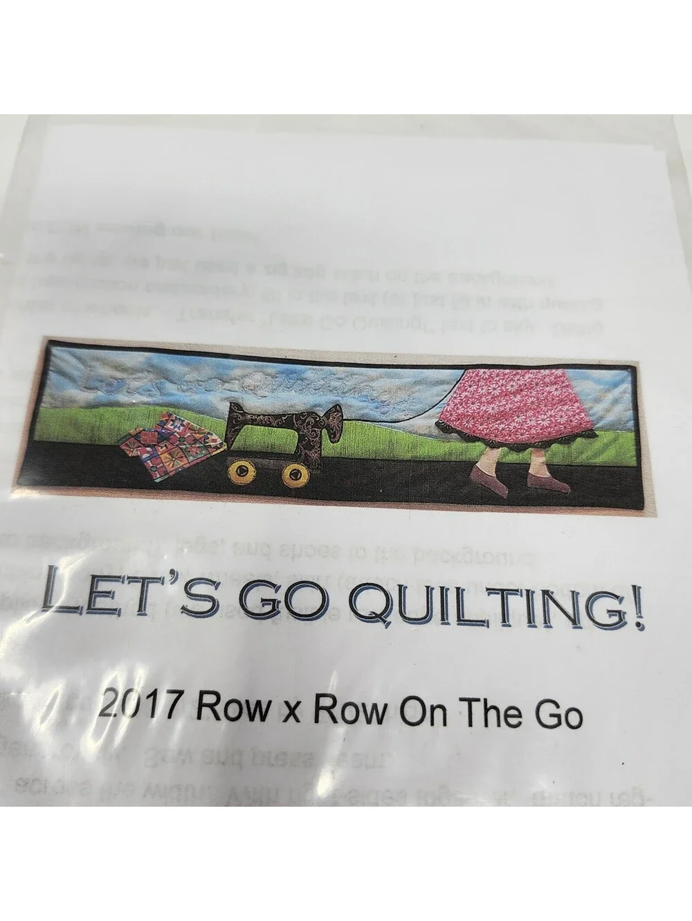 2017 Row by Row On the Go Let’s Go Quilting Sewing Machine Pattern
